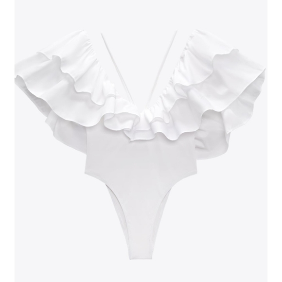 Zara Swim Zara Ruffled Swimwear Poshmark